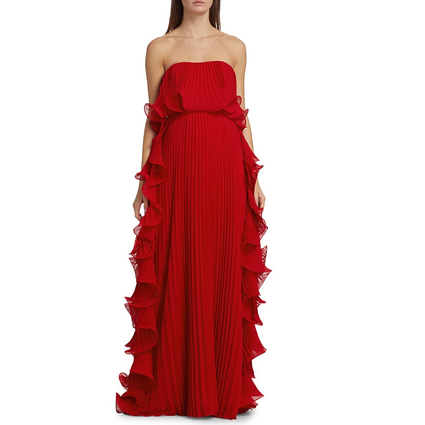 Vestido Longo Babados Red