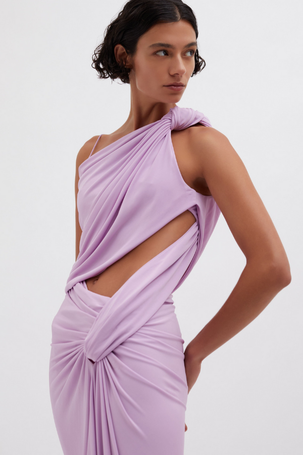 Vestido twisted lever