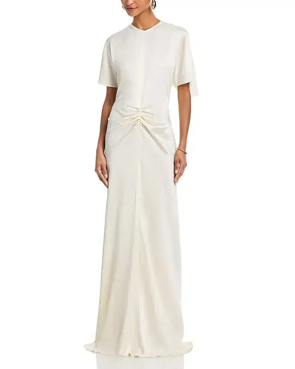 Vestido Drapeado Isabella In Ivory